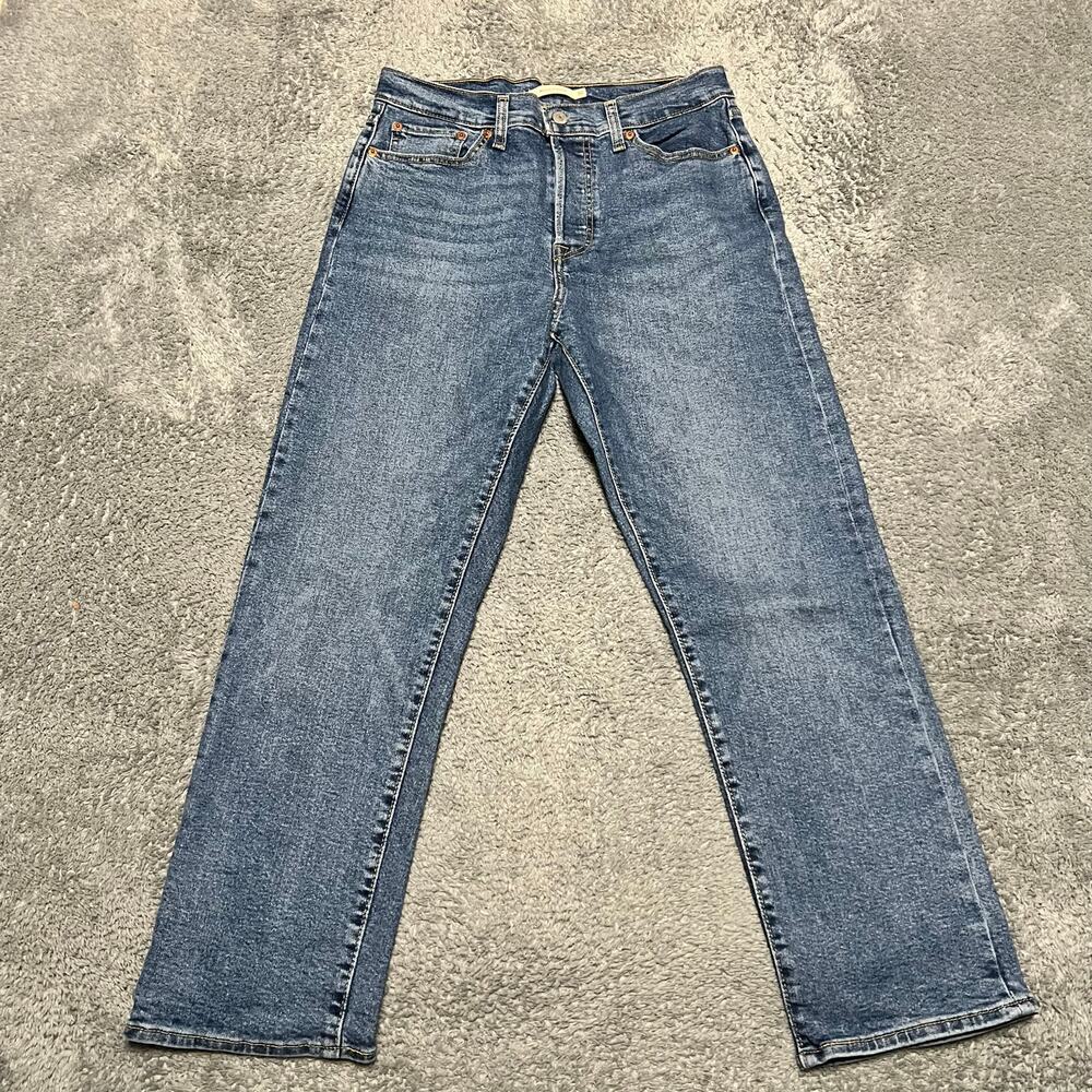 Levi’s Jeans Womens 30 (30x26.5) Wedgie Straight Button Fly Denim Blue Pants